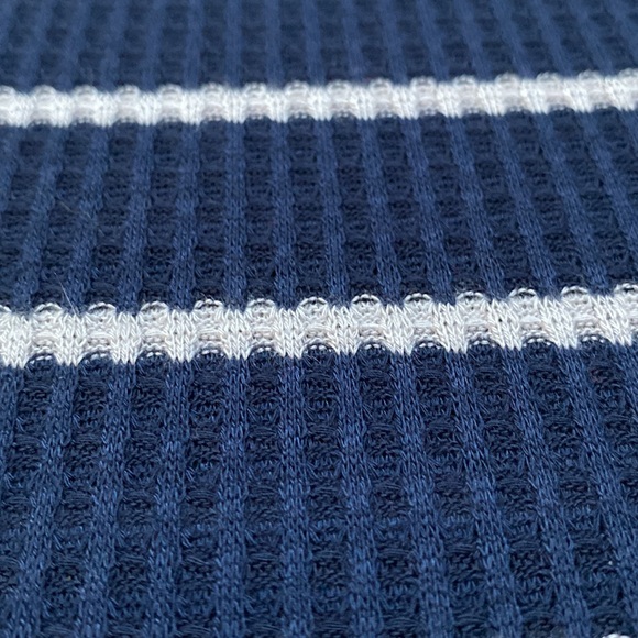 π2X HPπ Jenny Boston V-Neck Waffle Sleeveless Top π Navy & White - Picture 10 of 12